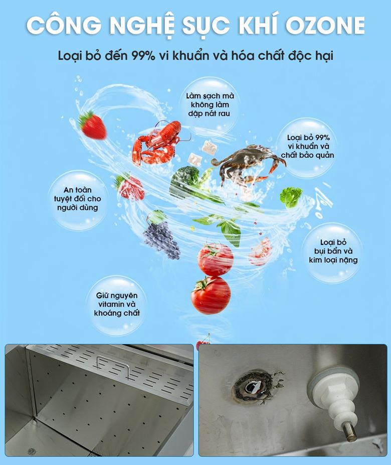 Sử dụng công nghệ sục khí ozone làm sạch sâu 