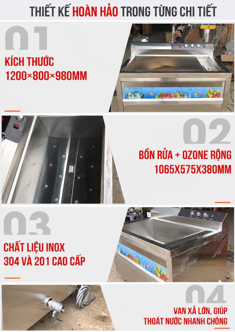 Thiết kế hiện đại - Chất liệu inox 304