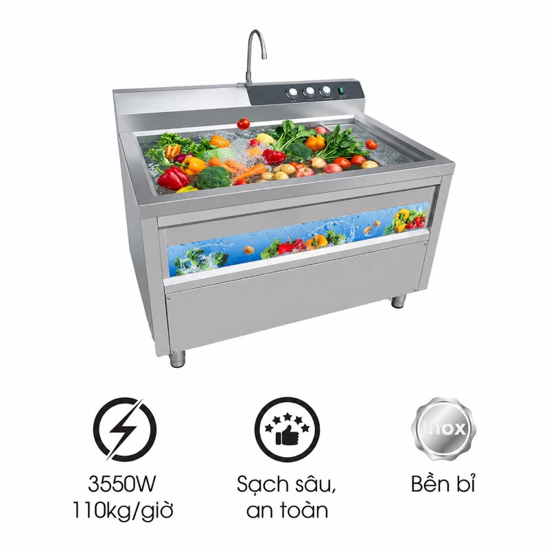 Máy rửa rau sục khí ozone công nghiệp NS-120