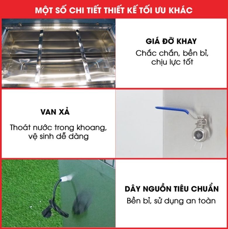 Các chi tiết phụ được tối ưu, thuận tiện khi vận hành