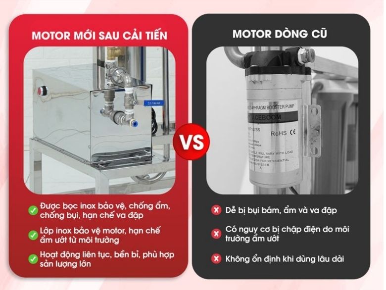 So sánh motor mới và motor bản cũ