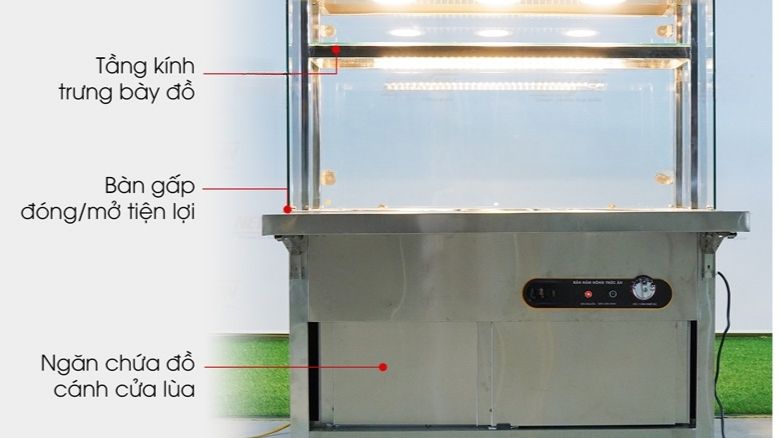 Thiết kế thêm tầng kính, ngăn chứa đồ và bàn gấp tiện dụng