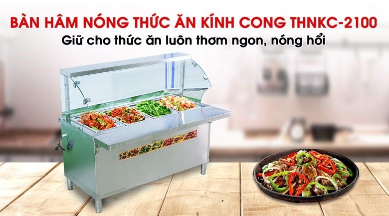 Tủ hâm nóng thức ăn kính cong KC-2100