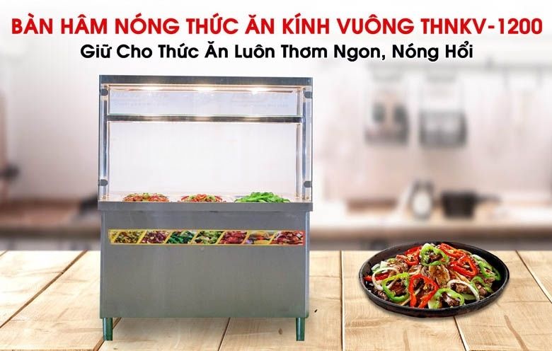 Tủ hâm nóng thức ăn kính vuông KV-1200