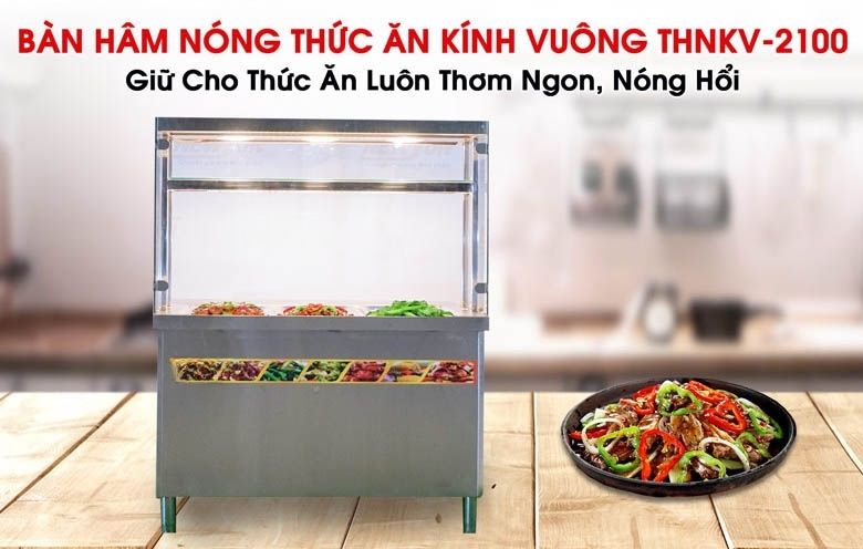 Tủ hâm nóng thức ăn kính vuông KV-2100