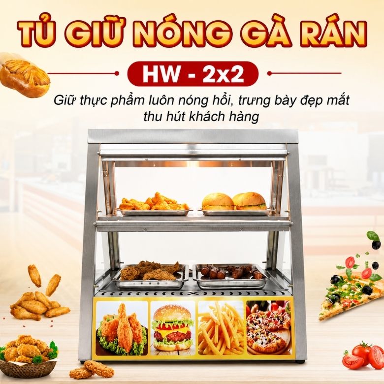 Tủ giữ nóng thực phẩm HW-2×2