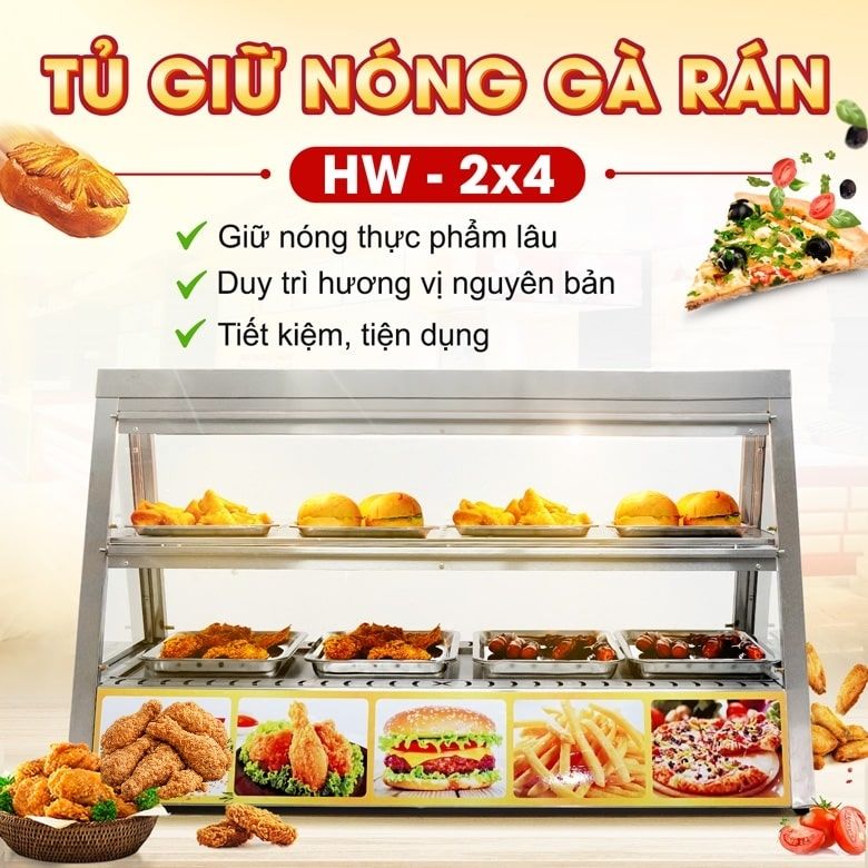 Tủ giữ nóng thực phẩm HW-2×4