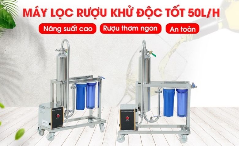 Máy lọc rượu khử độc tố 50l/h