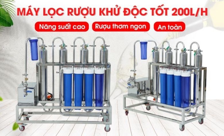 Máy lọc rượu khử độc tố 200l/h