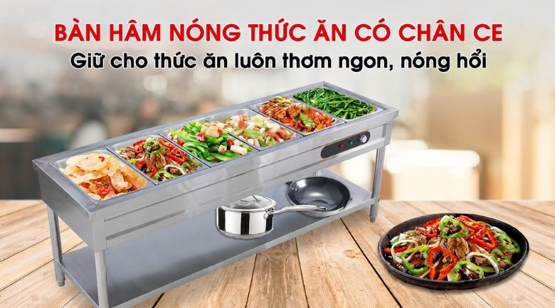 Bàn hâm nóng thức ăn có chân CE – Uy tín, chính hãng