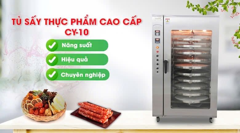 Tủ sấy thực phẩm CY-10 cao cấp (dạng xoay)