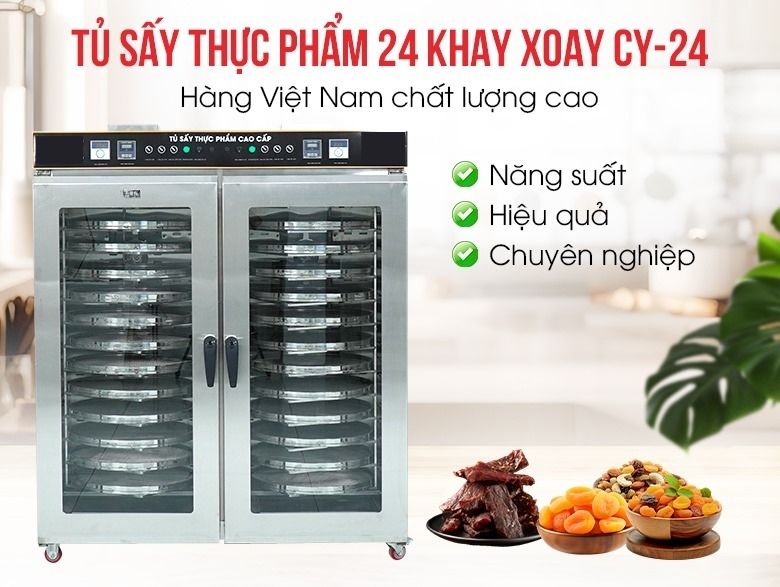 Tủ sấy thực phẩm cao cấp CY-24 (dạng xoay)