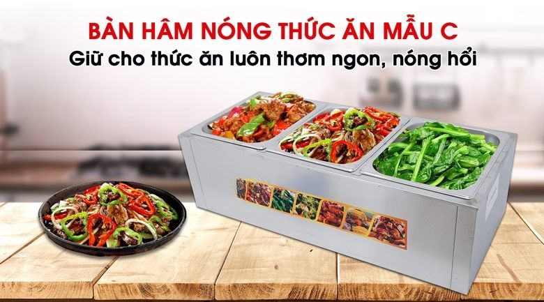 Bàn hâm nóng thức ăn mẫu C