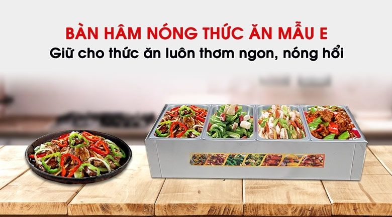 Bàn hâm nóng thức ăn mẫu E 