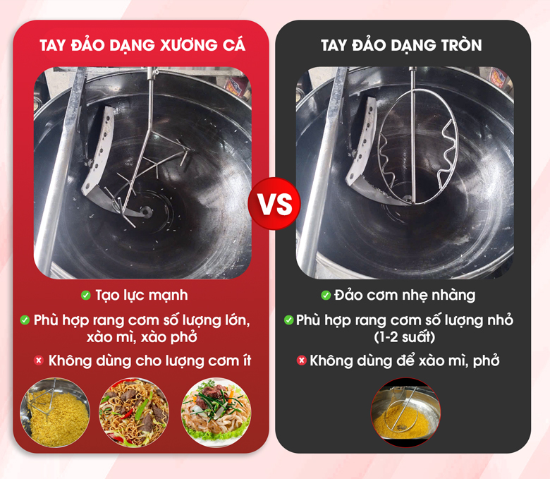 Thiết kế 2 loại tay đảo 