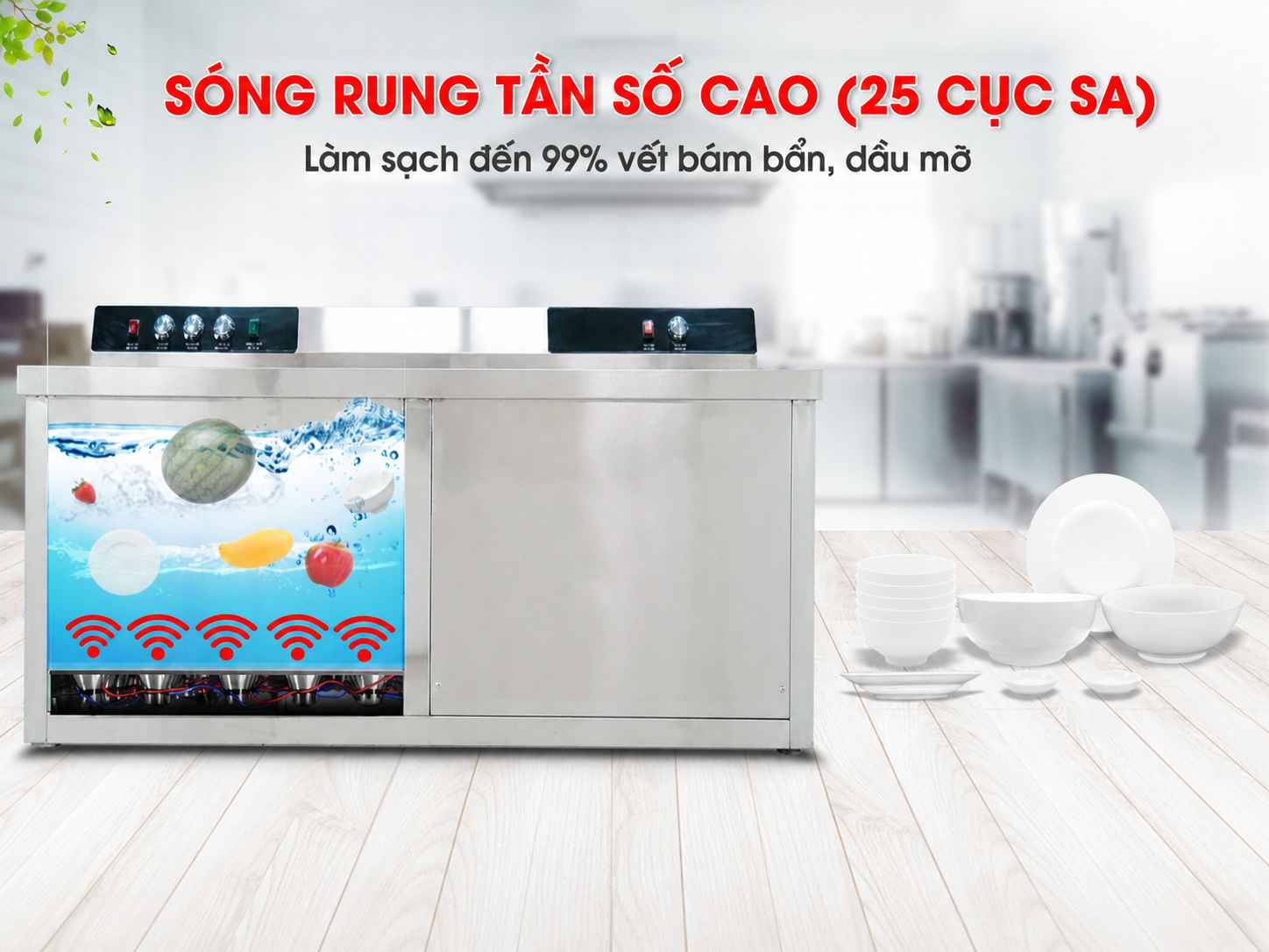 Sóng siêu âm đánh bay dầu mỡ mà không gây trầy xước