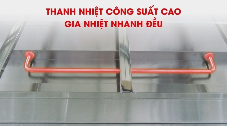 Thanh nhiệt 3000W gia nhiệt nhanh, hâm nóng thức ăn hiệu quả