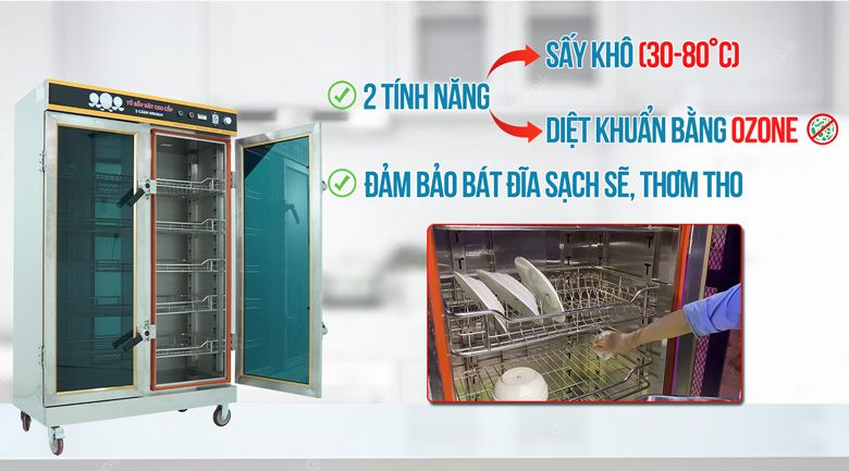 Tính năng sấy khô kết hợp khử mùi hiệu quả