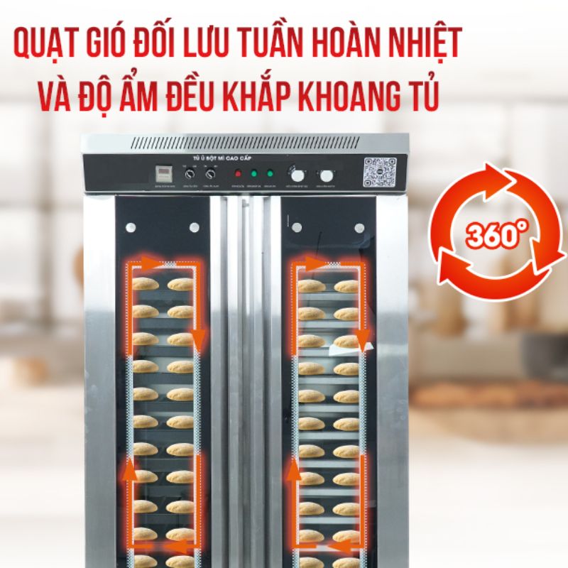 Quạt gió của tủ ủ bột